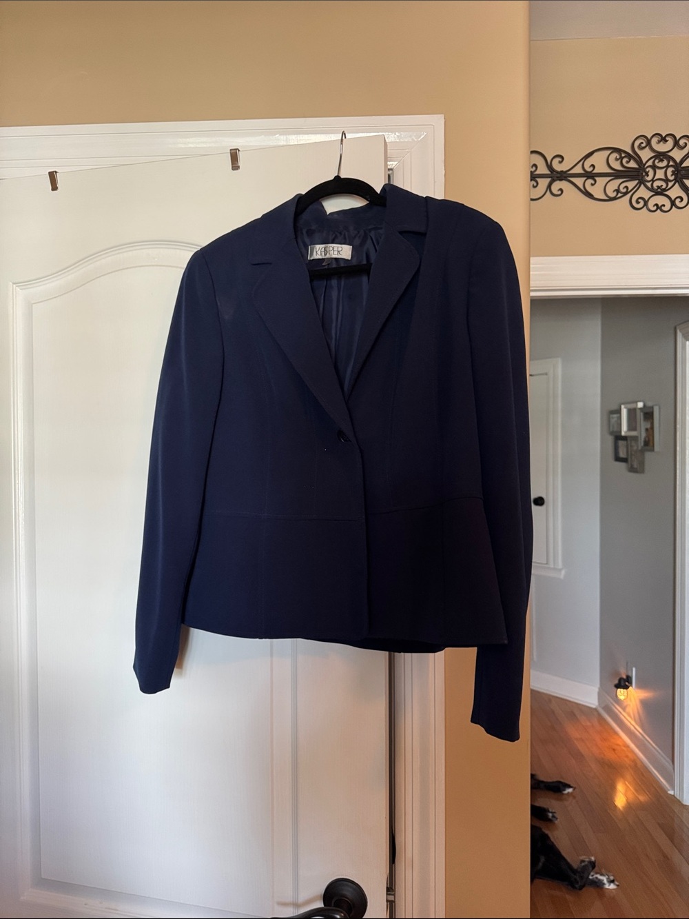 Kasper Navy Single-Button Women's Blazer